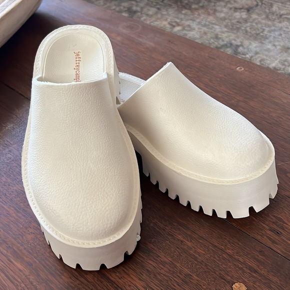 Jeffrey Campbell Bae Platform Mules in Cream Size US6 or EUR37 - Picture 3 of 6